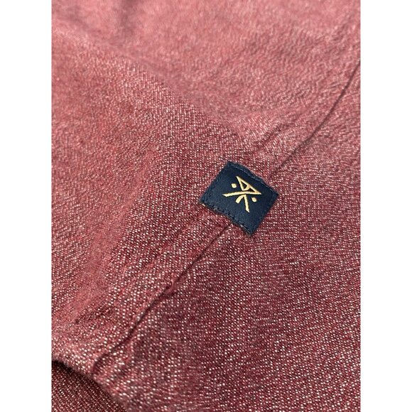 Roark Revival Ritual Button Up Shirt Men's S Heather Burgundy Long Sleeve - Picture 7 of 16